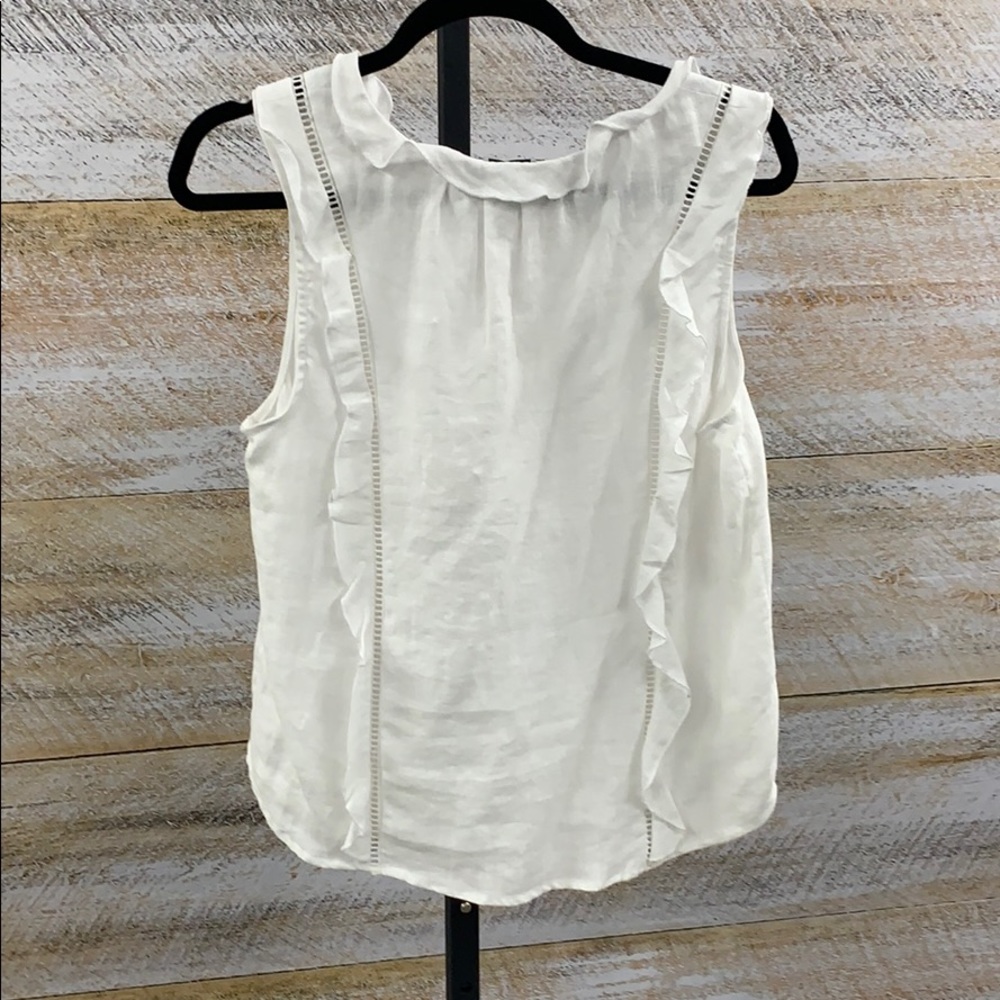 Dylan top. Linen w ruffles by Mcguire denim - Picture 2 of 6